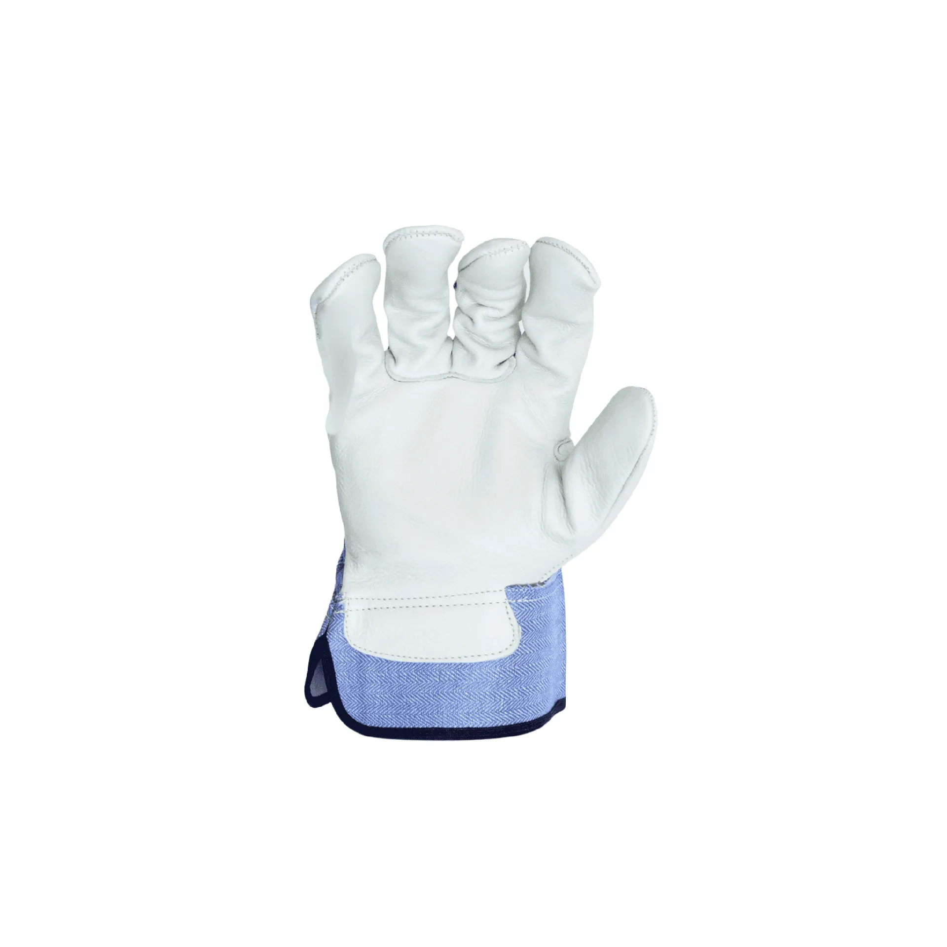 12 Pairs - Grain Leather Safety Palm Gloves