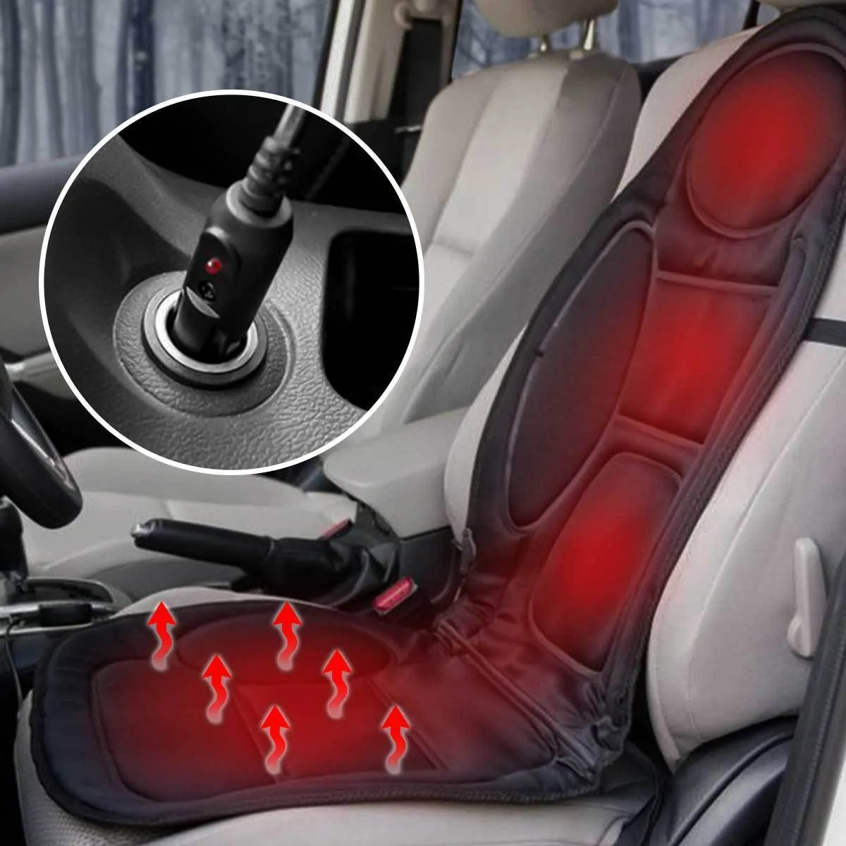 12V Electric Heated Car Seat Cushion Cover