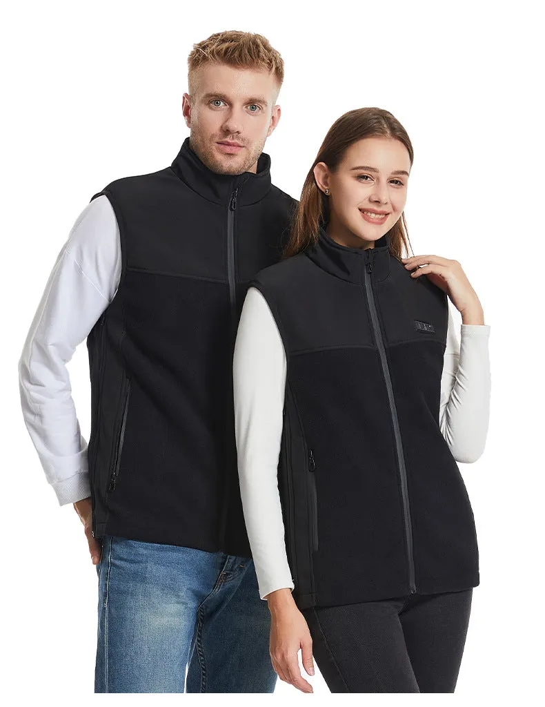 13 Area Black Fleece Heated Gilet