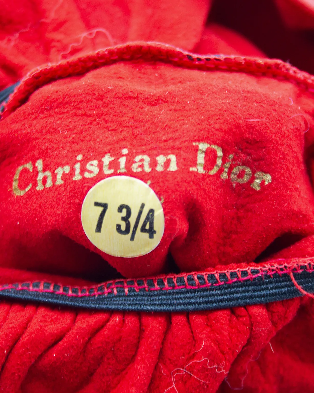 1990s Red Leather Gloves with Satin Bows