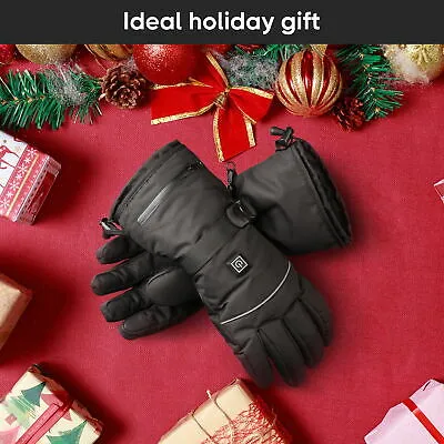 2 Pairs XL Electric Heated Gloves Thermal Touchscreen Winter Outdoor Hand Warmer