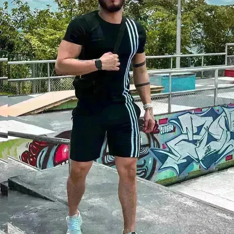 2025 Men's Summer  Short Sports Trendy Track Suit