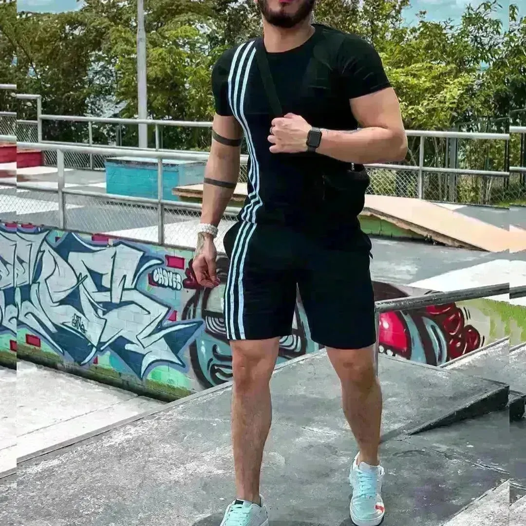 2025 Men's Summer  Short Sports Trendy Track Suit