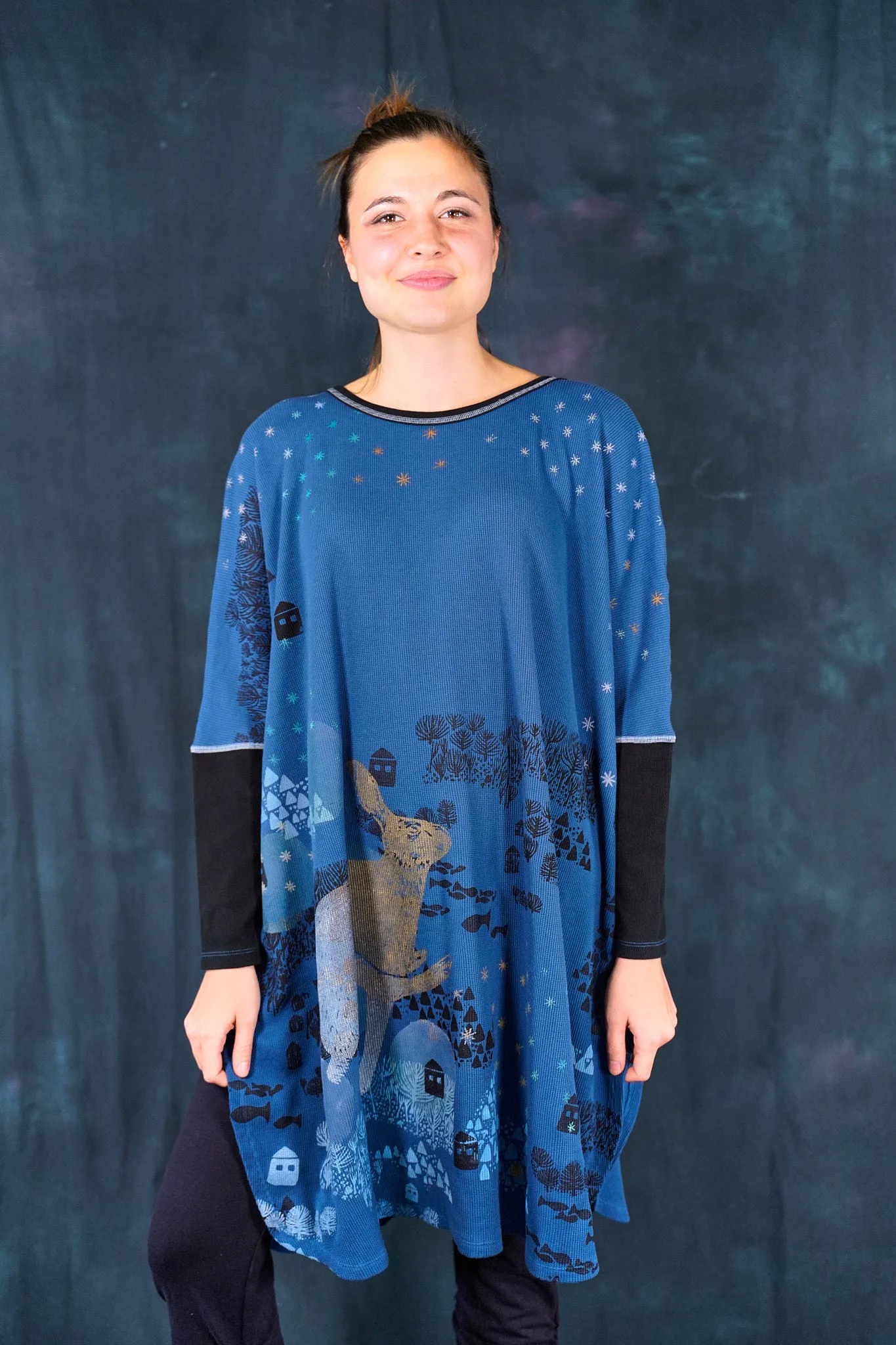 2251 Natural City Tunic Joy Bird with contrast thread-P