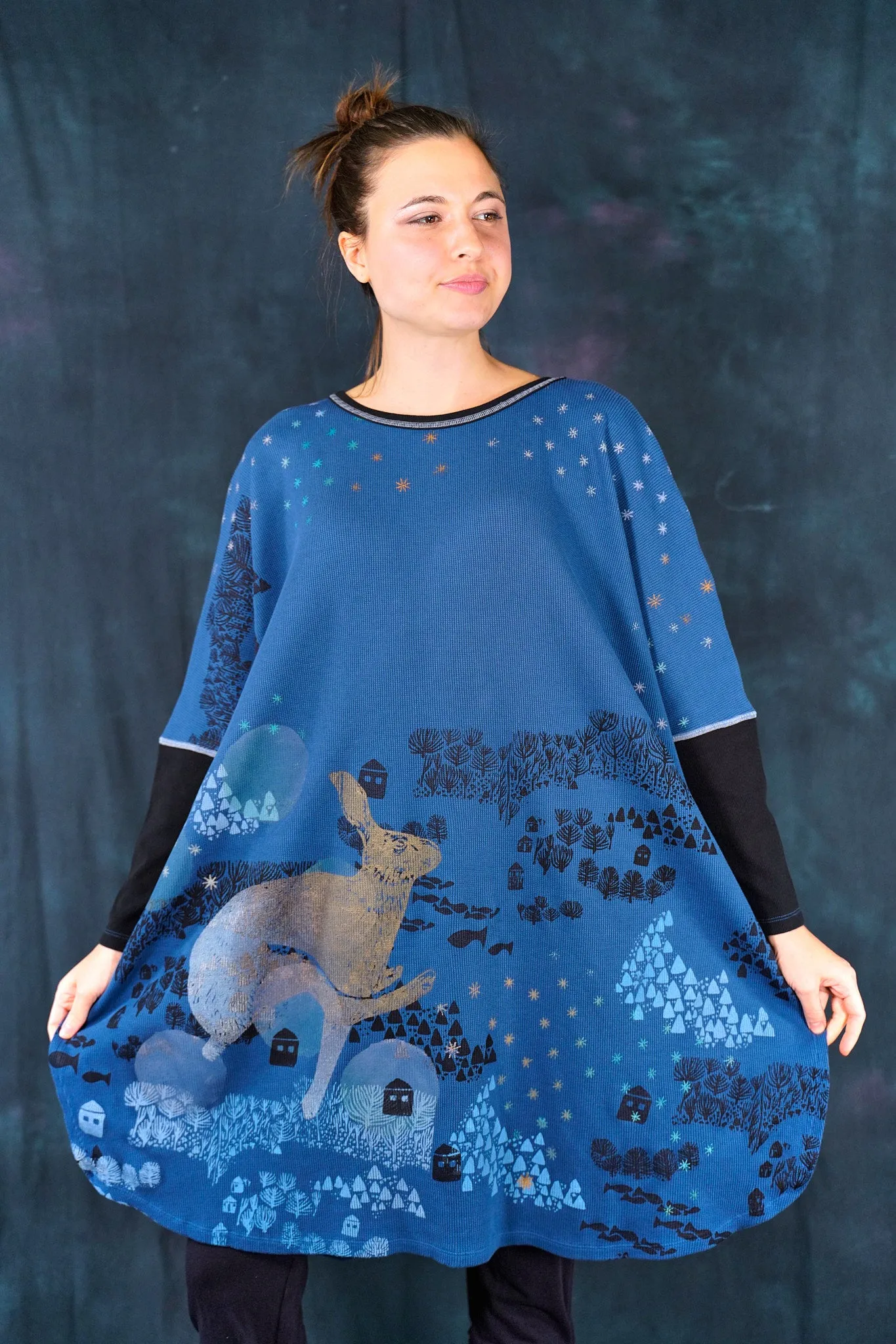 2251 Natural City Tunic Joy Bird with contrast thread-P
