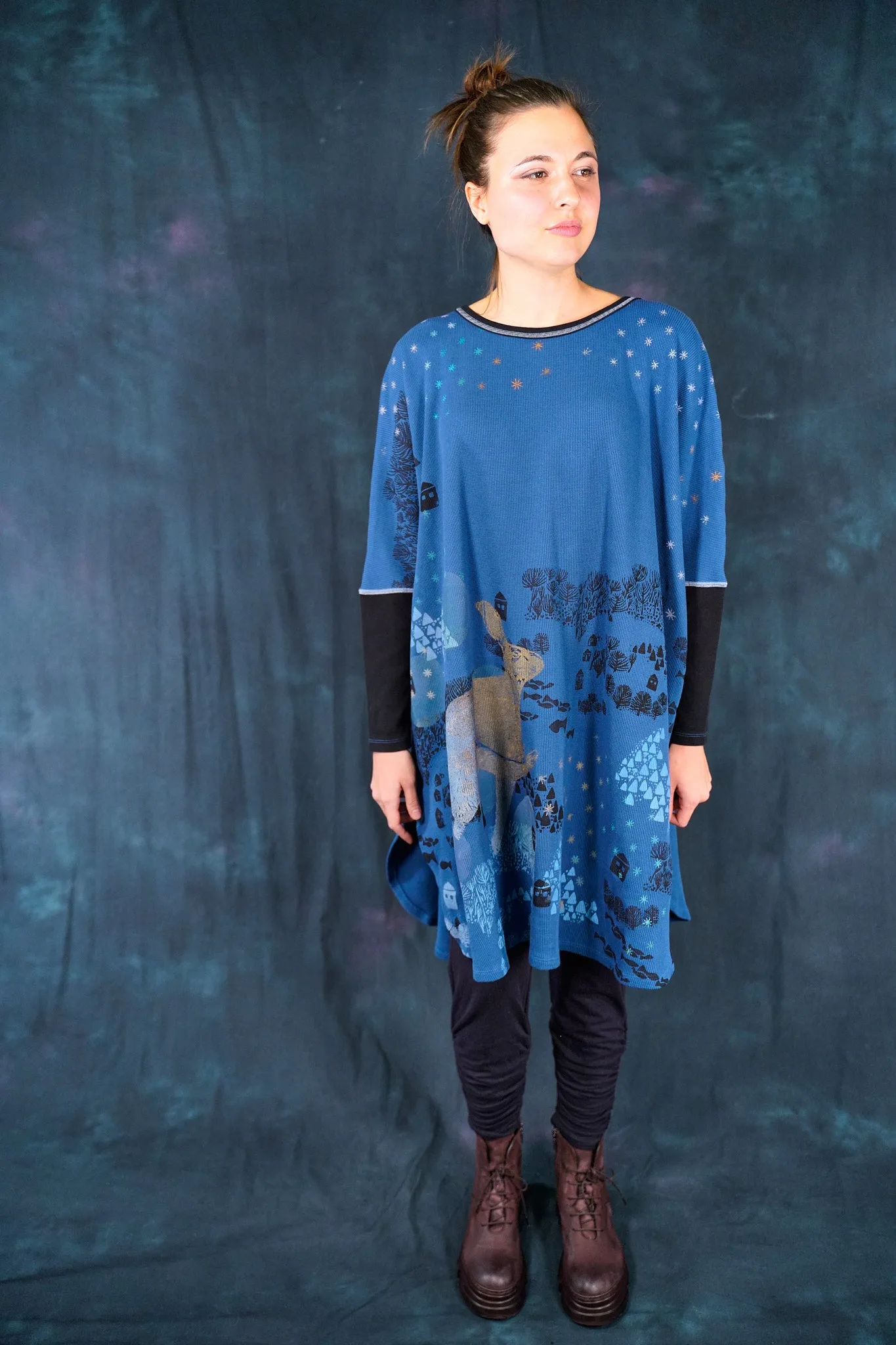 2251 Natural City Tunic Joy Bird with contrast thread-P