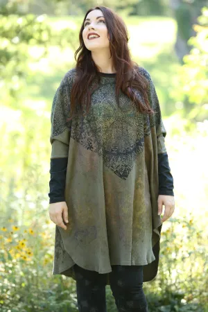 2251 Natural City Tunic -Moss- 'Antique Medallion'