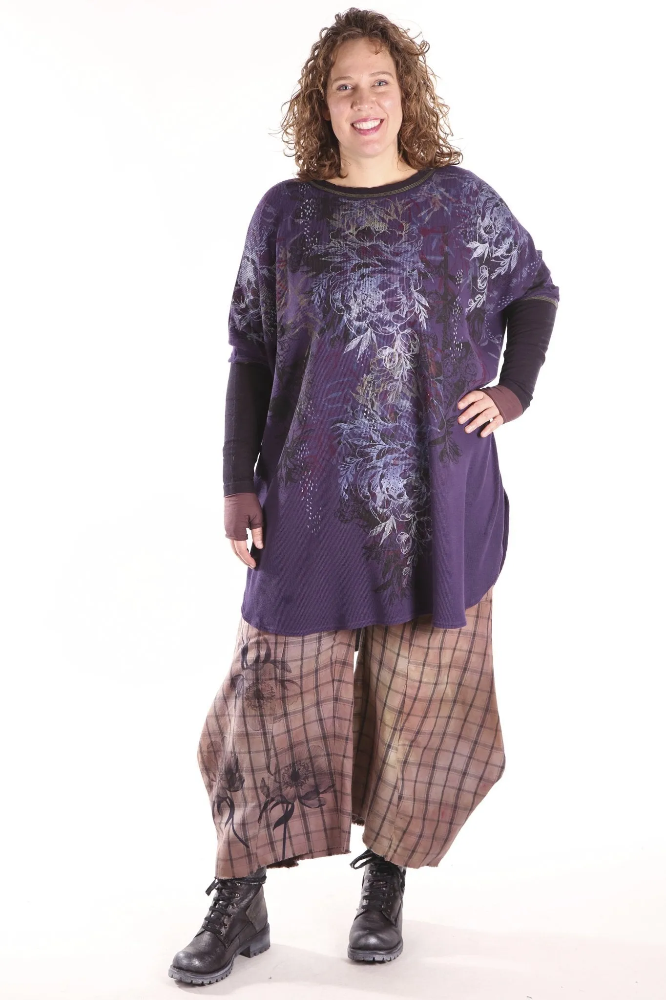 2251 Natural City Tunic  'Winter Garden' Purple