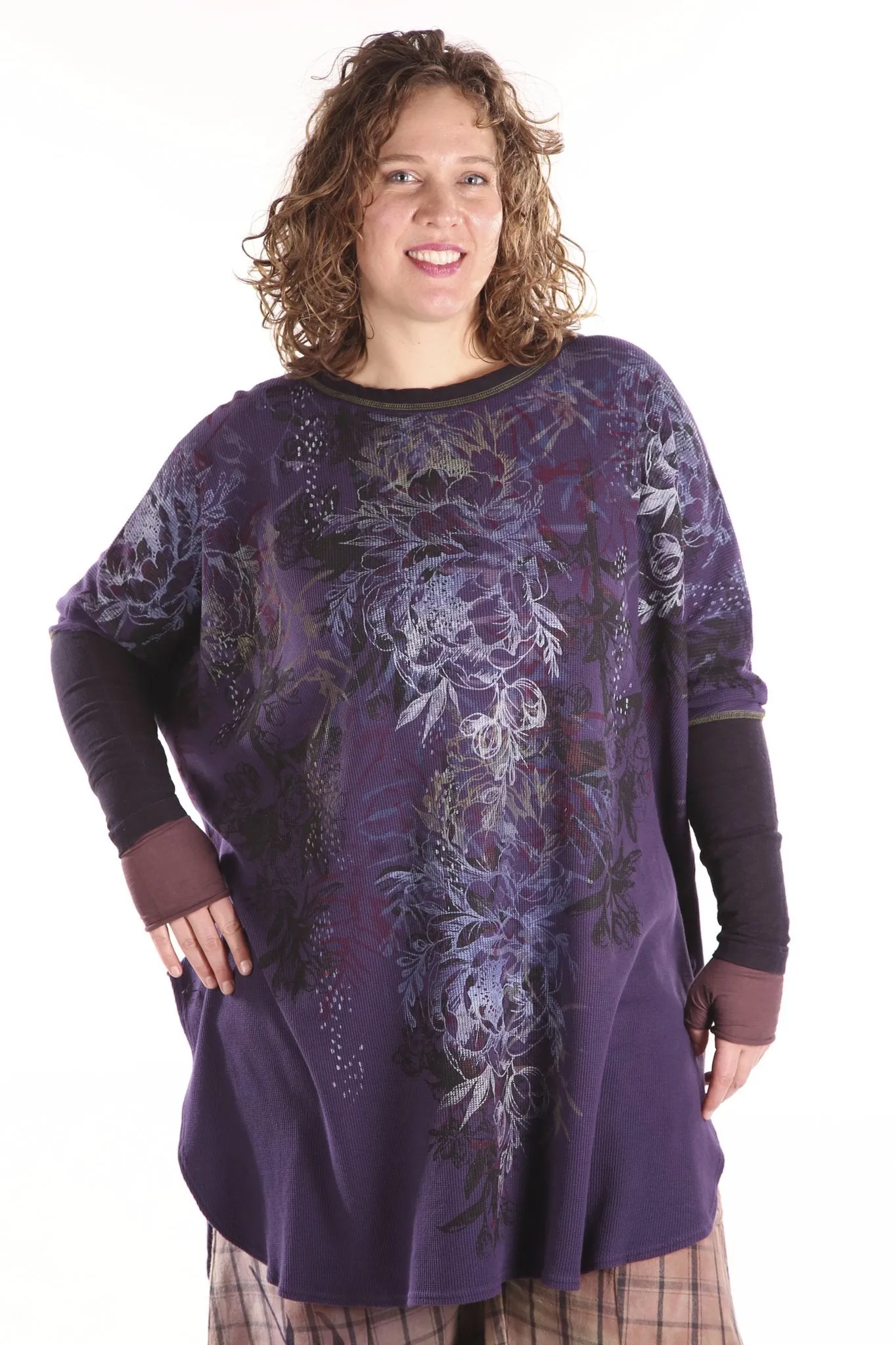 2251 Natural City Tunic  'Winter Garden' Purple