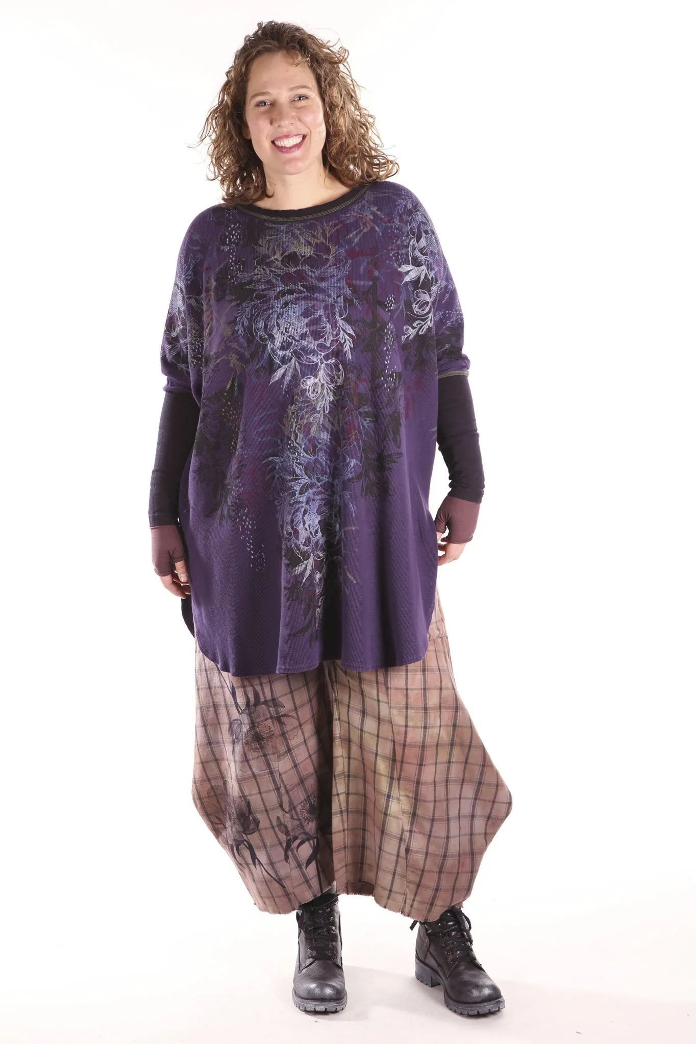 2251 Natural City Tunic  'Winter Garden' Purple