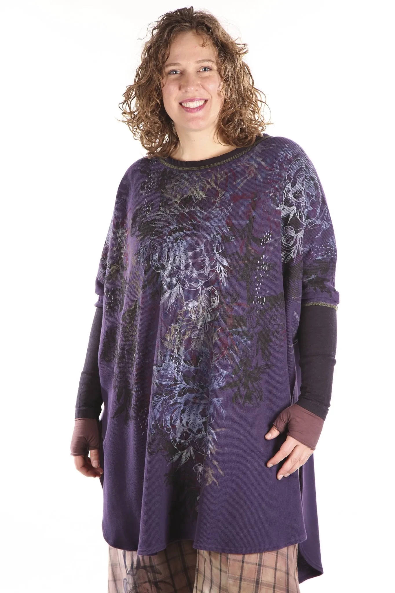 2251 Natural City Tunic  'Winter Garden' Purple