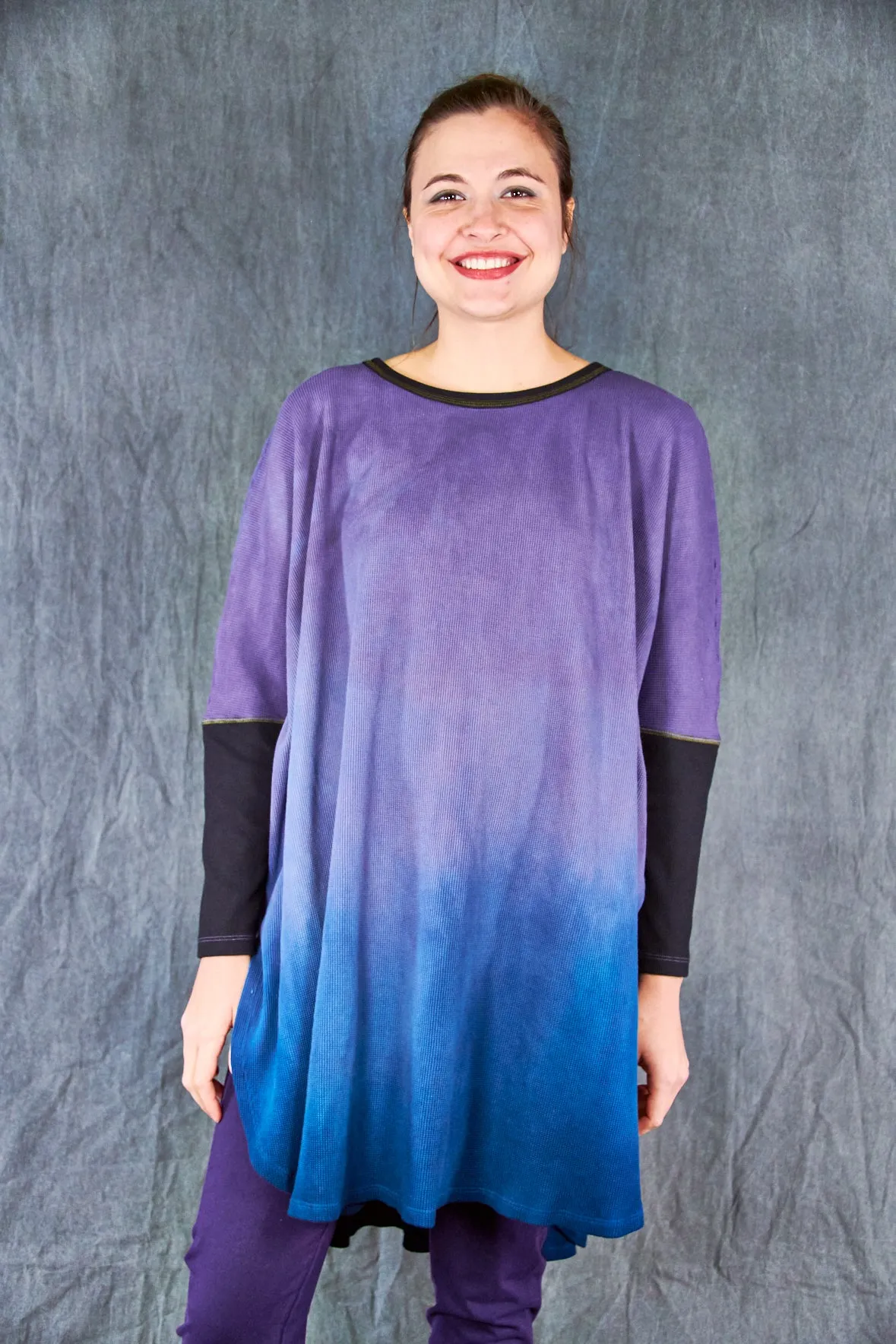 2251HD Hand Dyed Natural City Tunic-Neptune