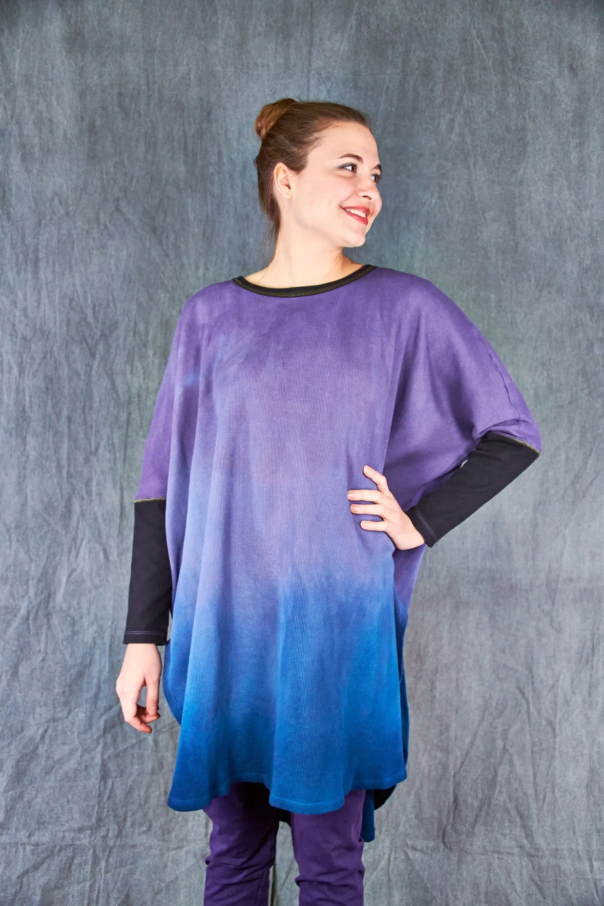 2251HD Hand Dyed Natural City Tunic-Neptune
