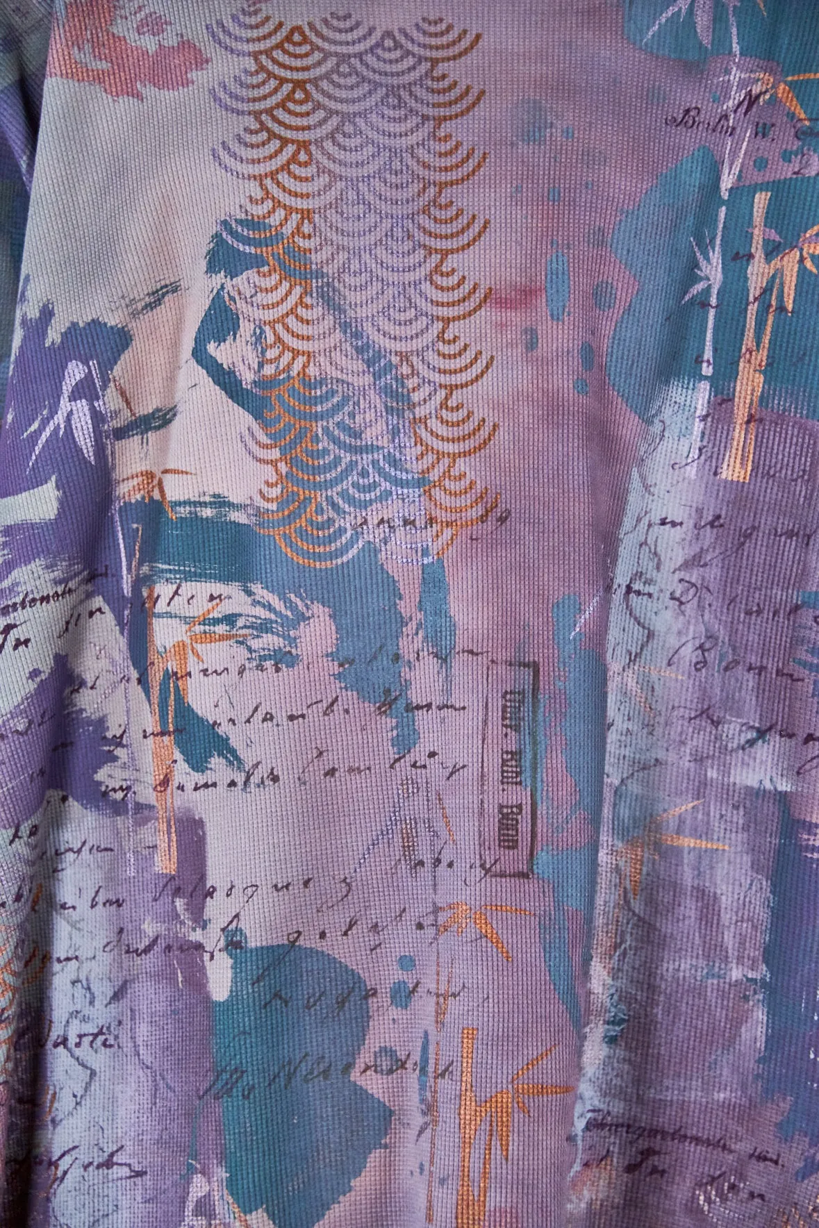 2251HD Hand Dyed Natural City Tunic-Tourmaline Poetry Journal-P