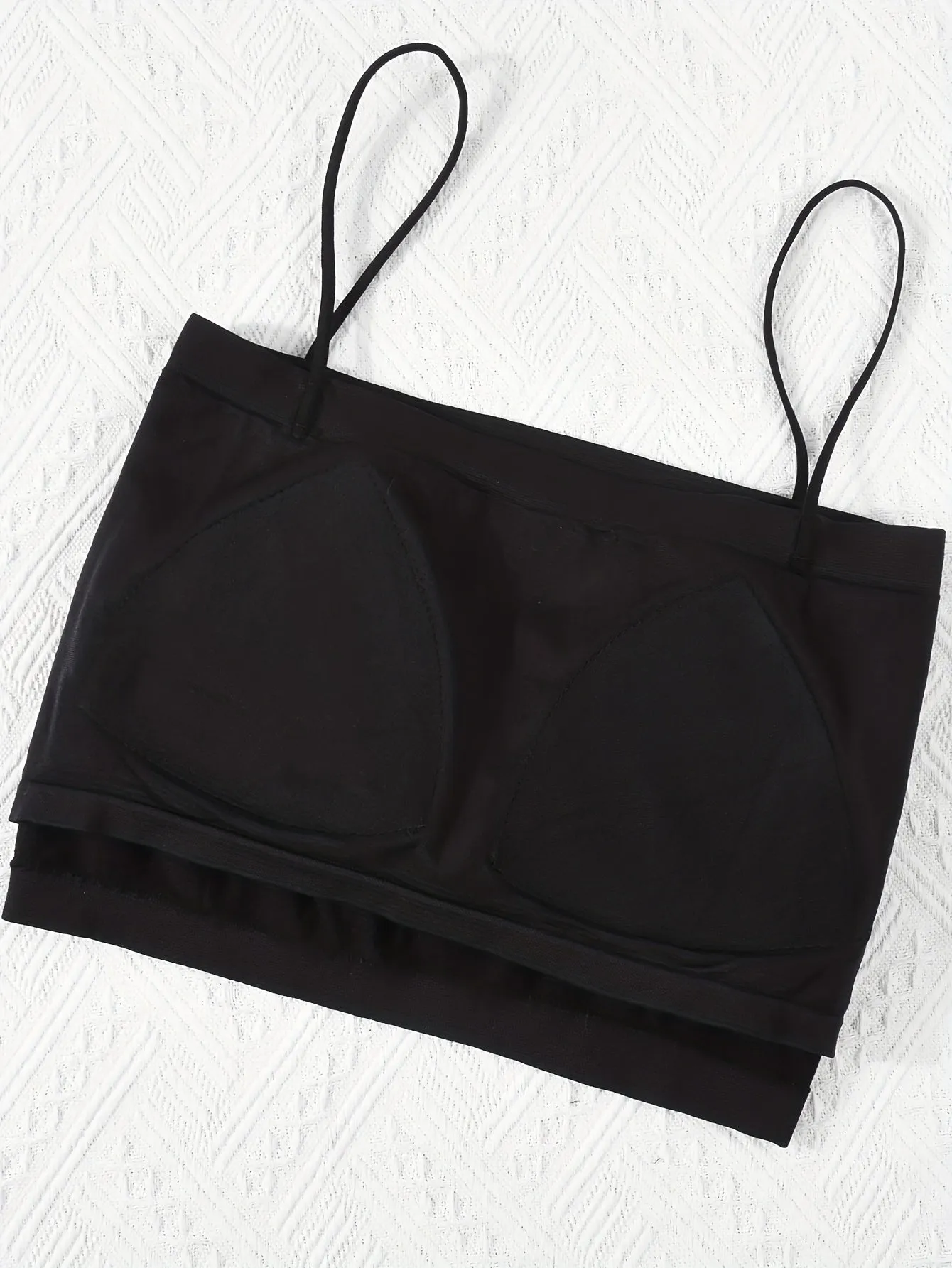 3pcs Simple Solid Cami Tops, Casual Spaghetti Strap Top, Women's Lingerie & Underwear