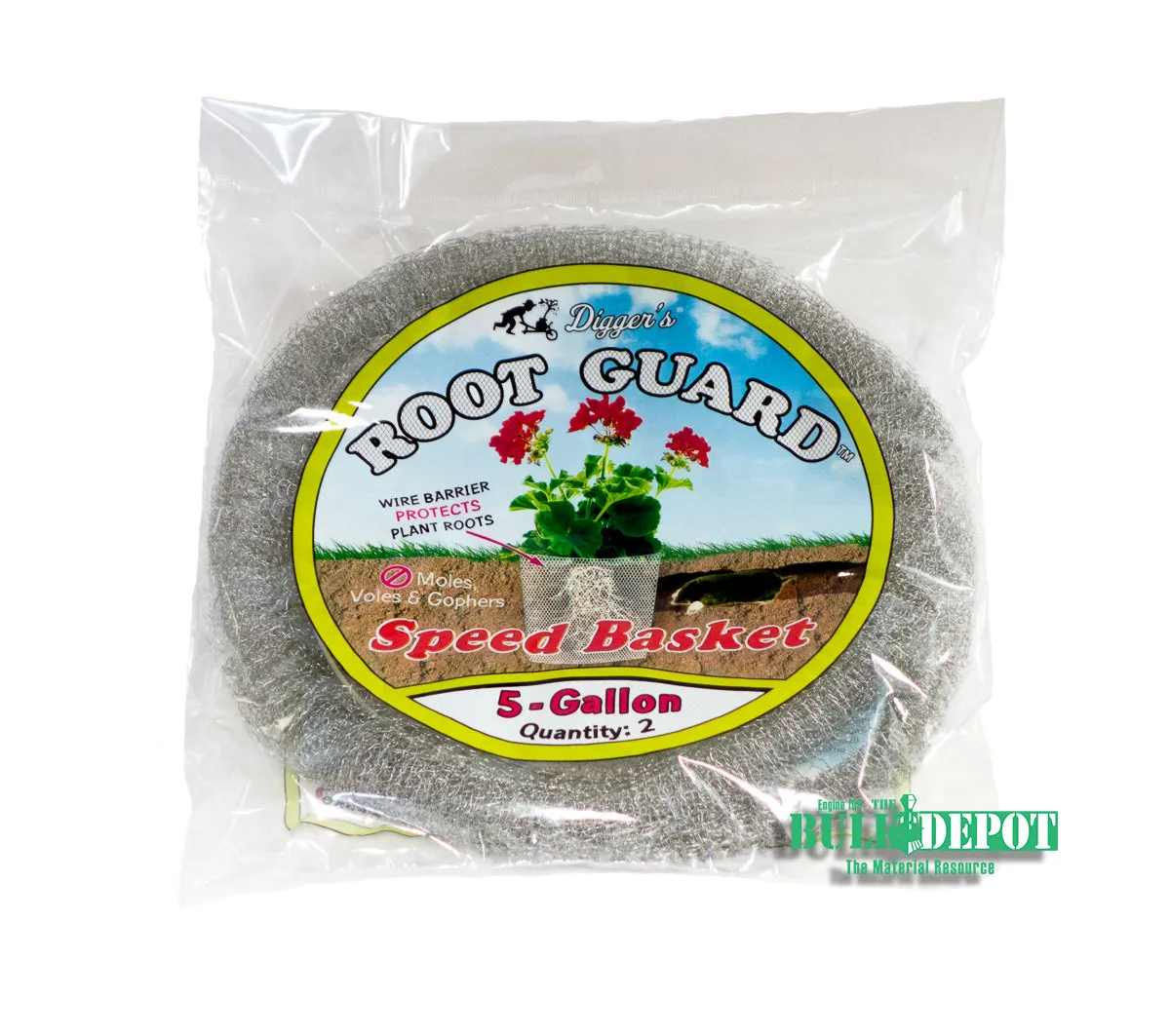 5-Gallon, Digger's RootGuardTM Speed Baskets, Gopher Wire Baskets, 2 Pack