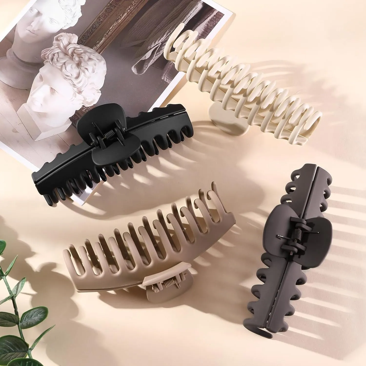 5 Inche Extra Large Claw Clips Hair Clips for Thick Hair and Long Hair, 4 Pack XL Jumbo Claw Clips