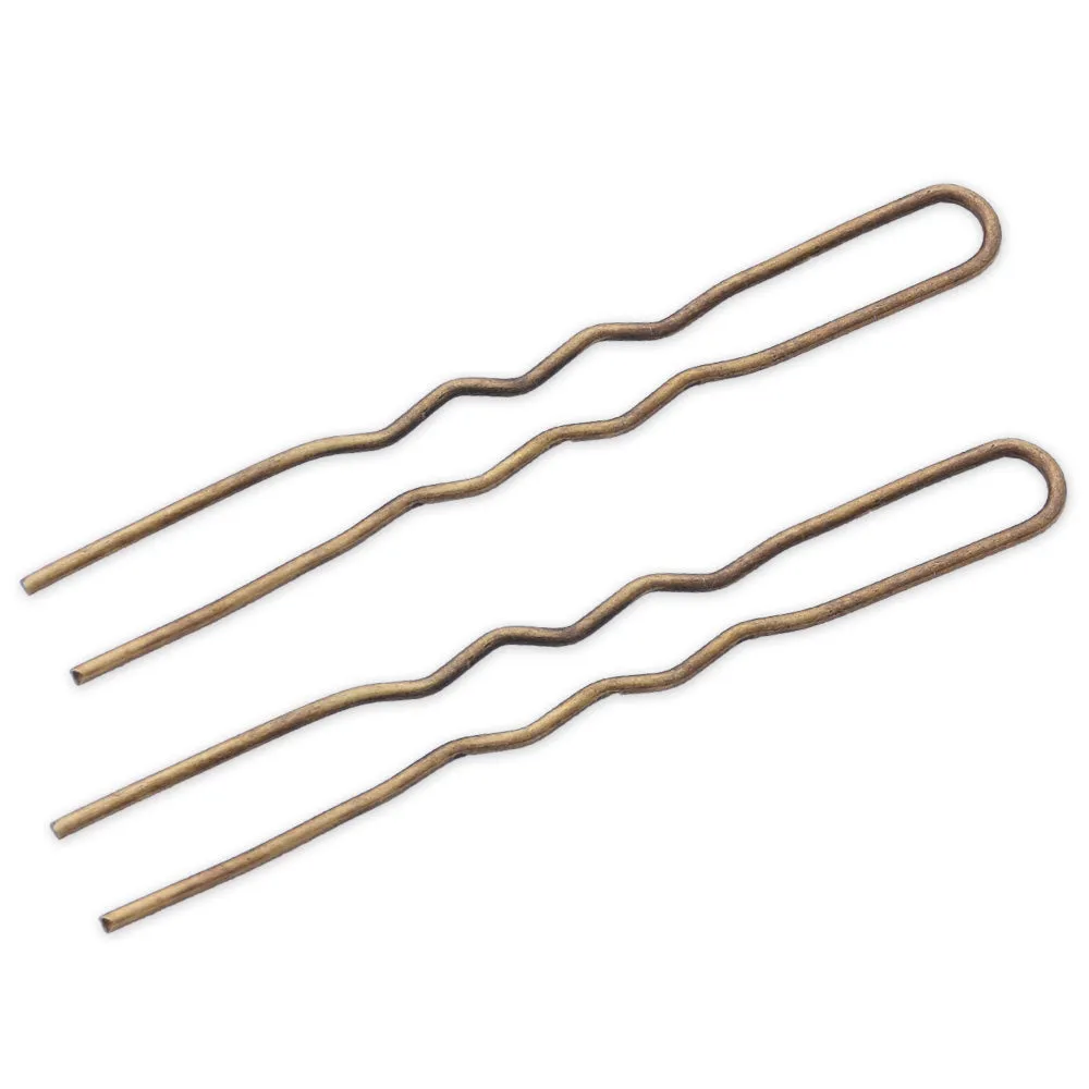 50pcs Antique bronze 100mm U Shape Hair Sticks Hair Clips Hair Accessories