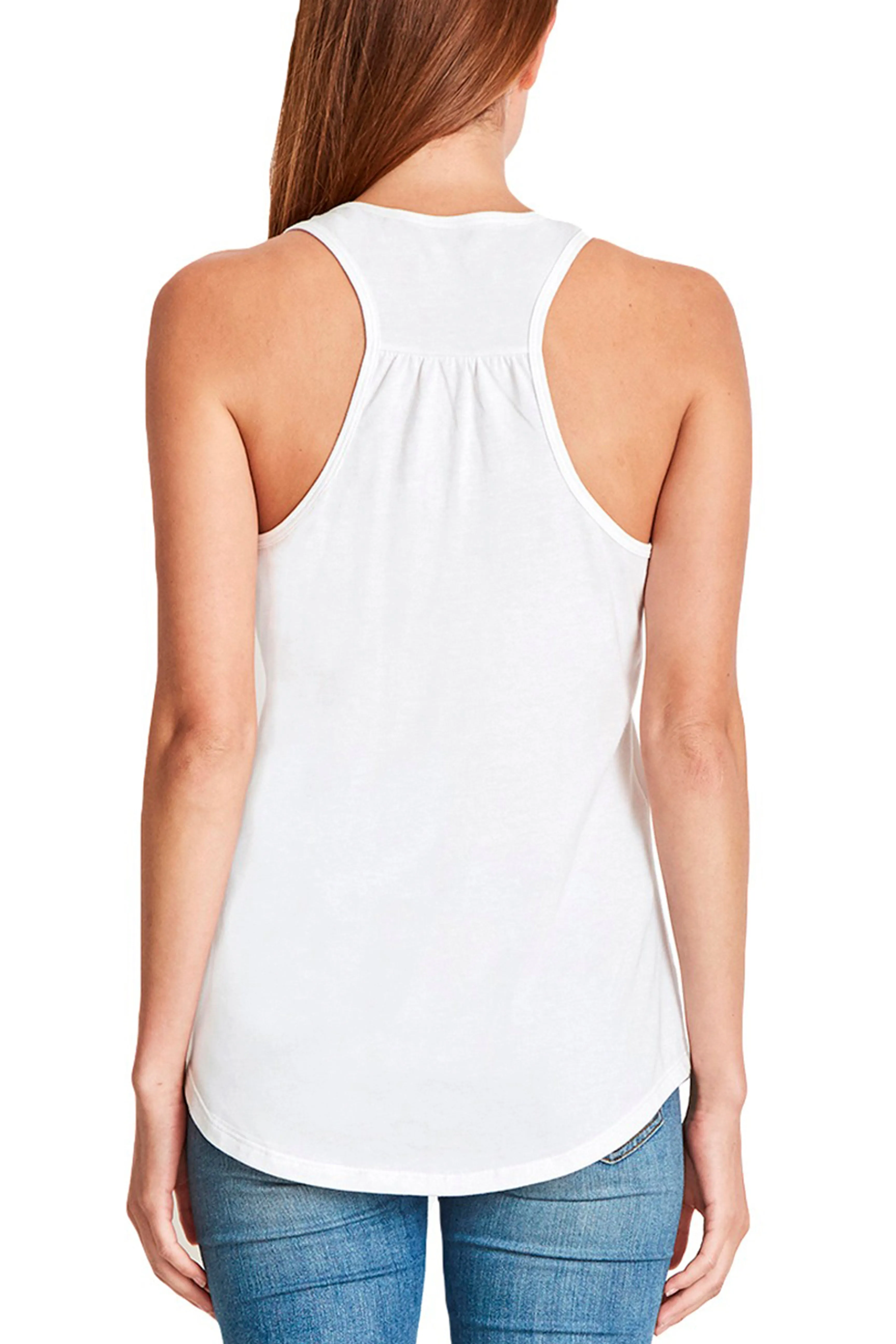 5407 - "Run Virginia" Racerback Tank/White- FINAL SALE