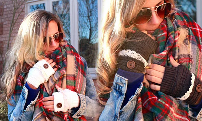7 Colors : Trendy Warm Fingerless Mittens