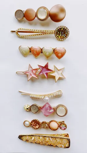 8 pc Pink Hair Accessories Set
