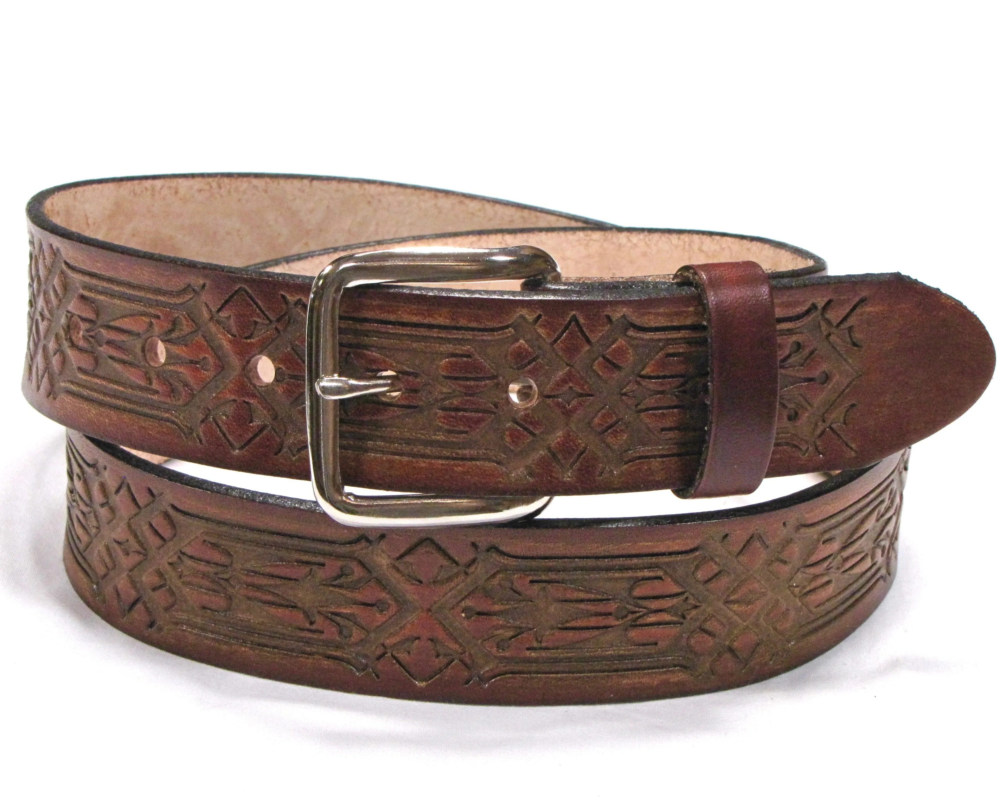 A131   1 1/2" Antique Finish Belt- Diamante Chain