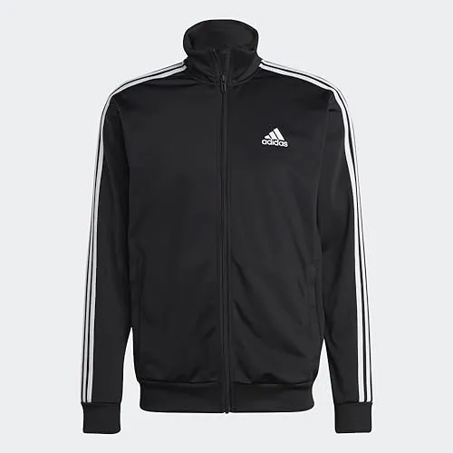 adidas Men's Sportswear Basic 3-stripes Tricot Track Suit, Black, Medium