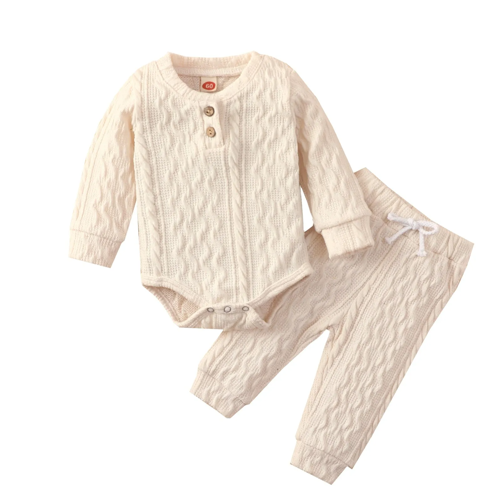 Adorable Baby Girl 2 PC Knit Romper