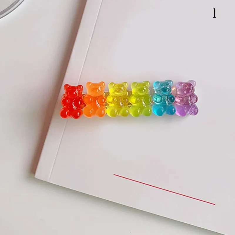 Adorable Candy Bear Hair Clips 🐻✨ Sweet & Colorful Hairpins for Girls & Women! 🌈🎀