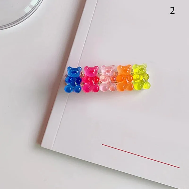Adorable Candy Bear Hair Clips 🐻✨ Sweet & Colorful Hairpins for Girls & Women! 🌈🎀
