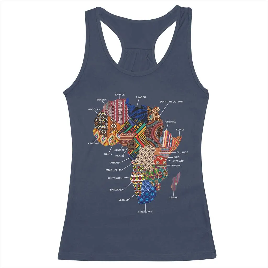 African Culture Black Fabrics Racerback Tank Top African American Heritage TS11