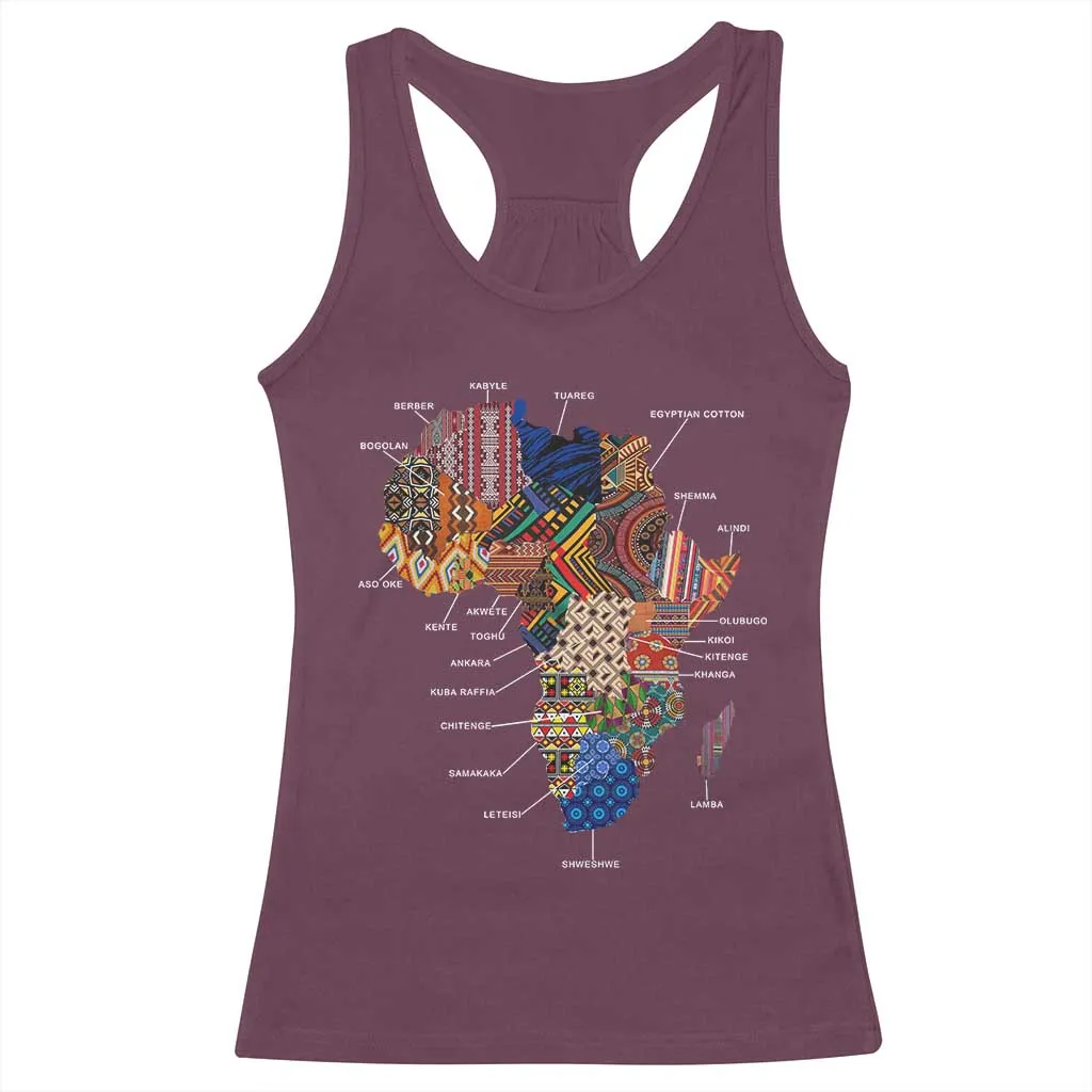 African Culture Black Fabrics Racerback Tank Top African American Heritage TS11