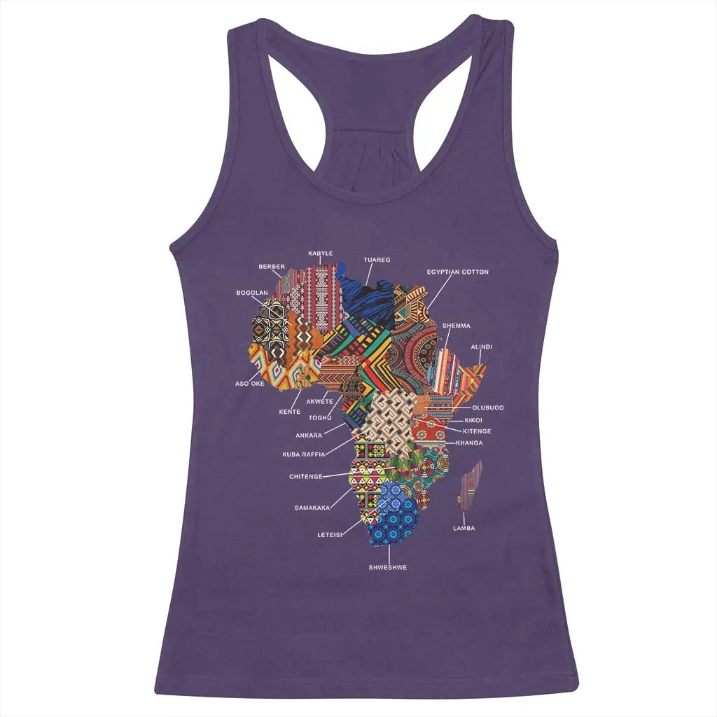 African Culture Black Fabrics Racerback Tank Top African American Heritage TS11
