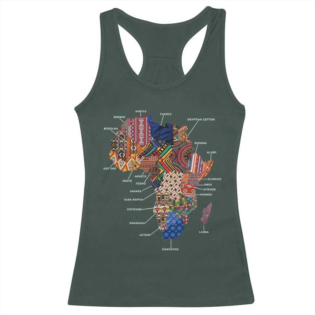 African Culture Black Fabrics Racerback Tank Top African American Heritage TS11