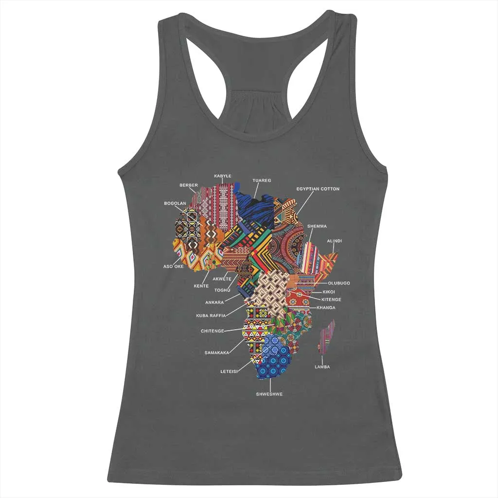 African Culture Black Fabrics Racerback Tank Top African American Heritage TS11