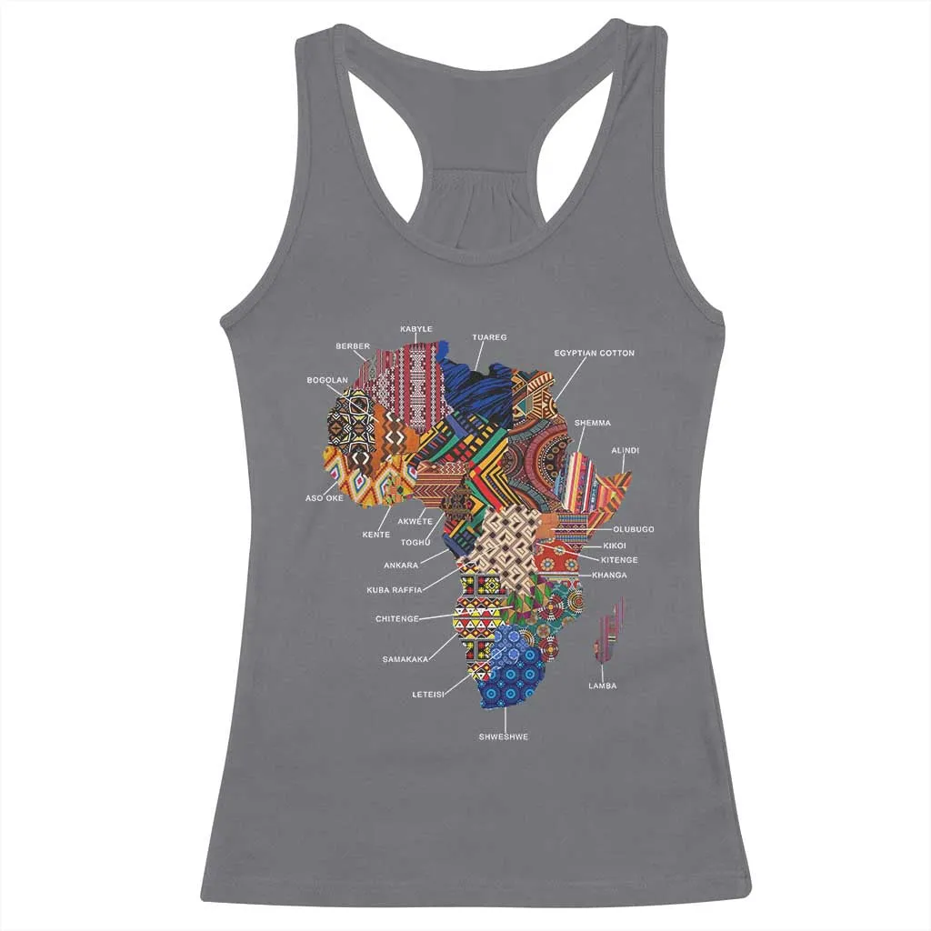 African Culture Black Fabrics Racerback Tank Top African American Heritage TS11