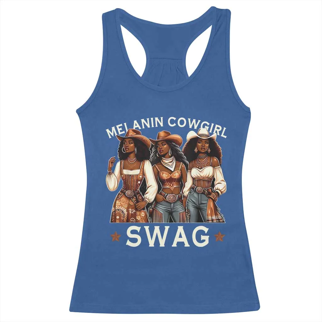 African Melanin Cowgirl Swag Racerback Tank Top Slay Cowgirls Black History TS02