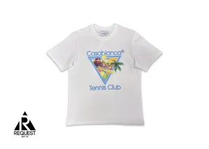 Afro Cubism Tennis Club Printed Tee "White"