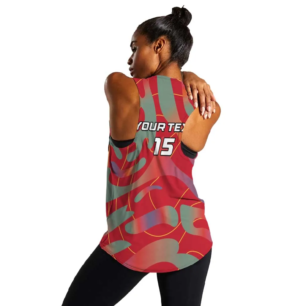 Afro Namibia Football Custom Women Racerback Tank Go Namibia Warriors - Sporty Style LT15