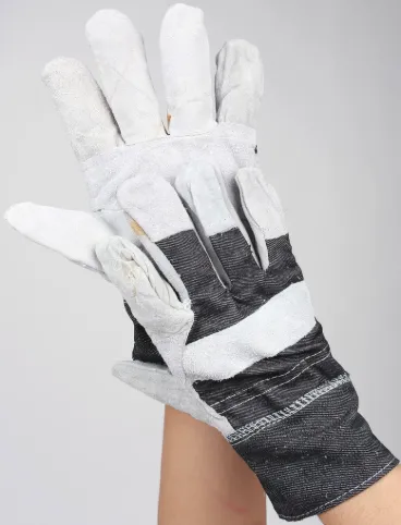 AL-Gard Semi Leather Denim Cuff Working Gloves