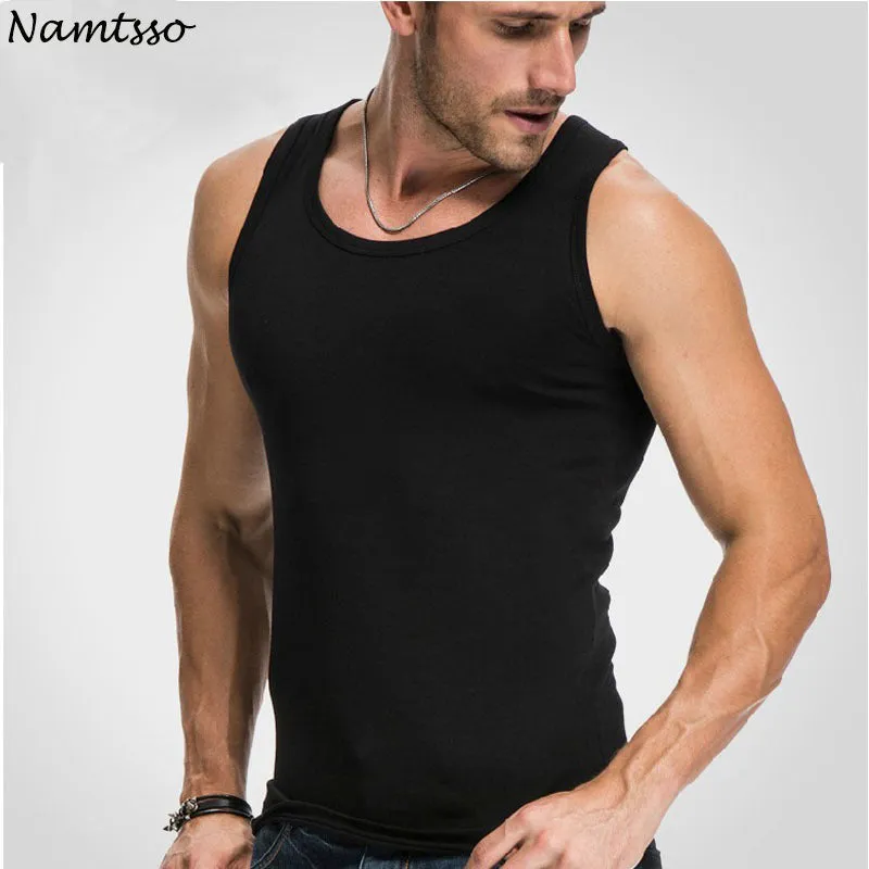 All Cotton Solid Undershirts Tanks