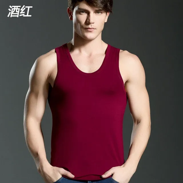 All Cotton Solid Undershirts Tanks