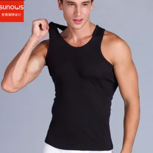 All Cotton Solid Undershirts Tanks