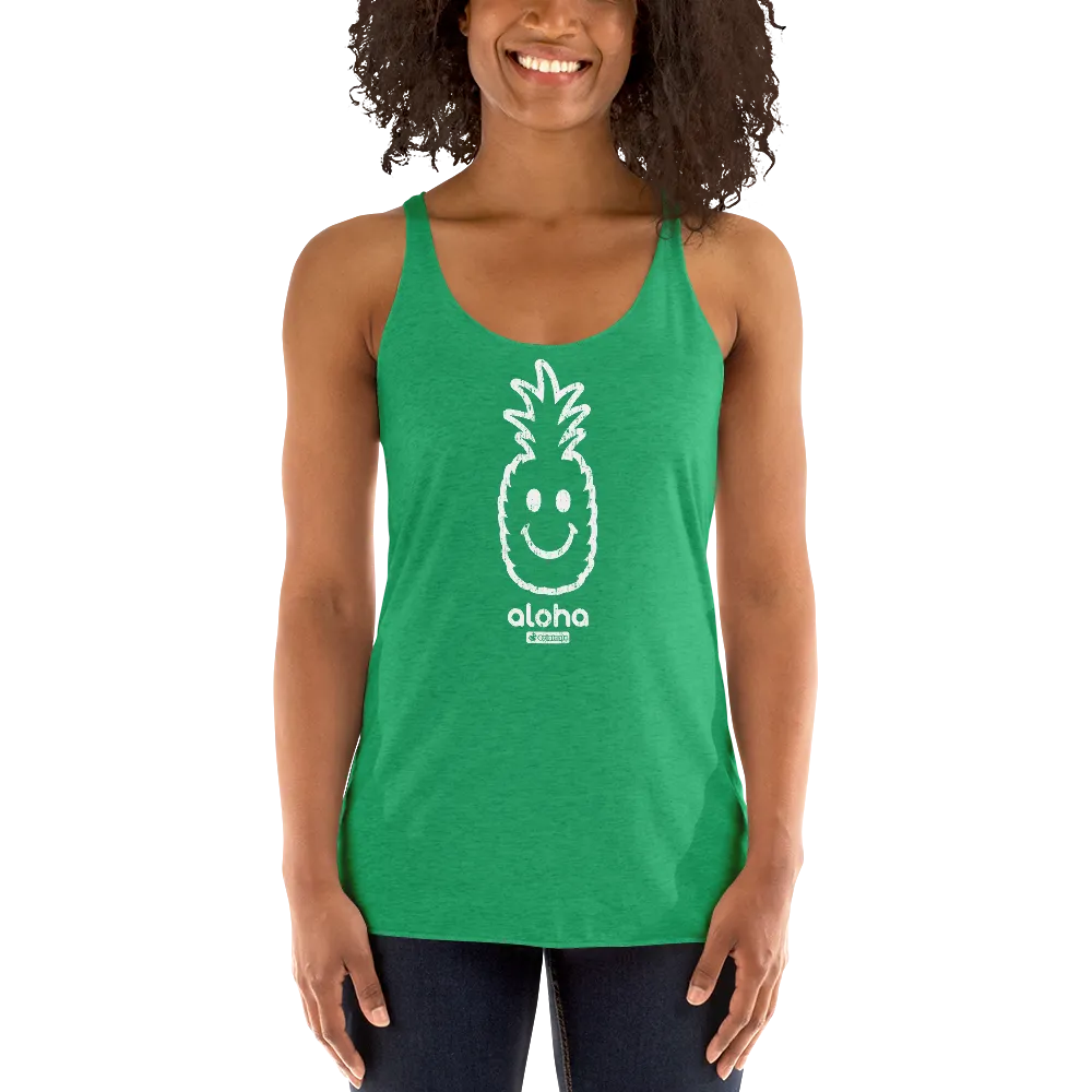 Alter Ego Smiley Pineapple Womens Racerback Tank