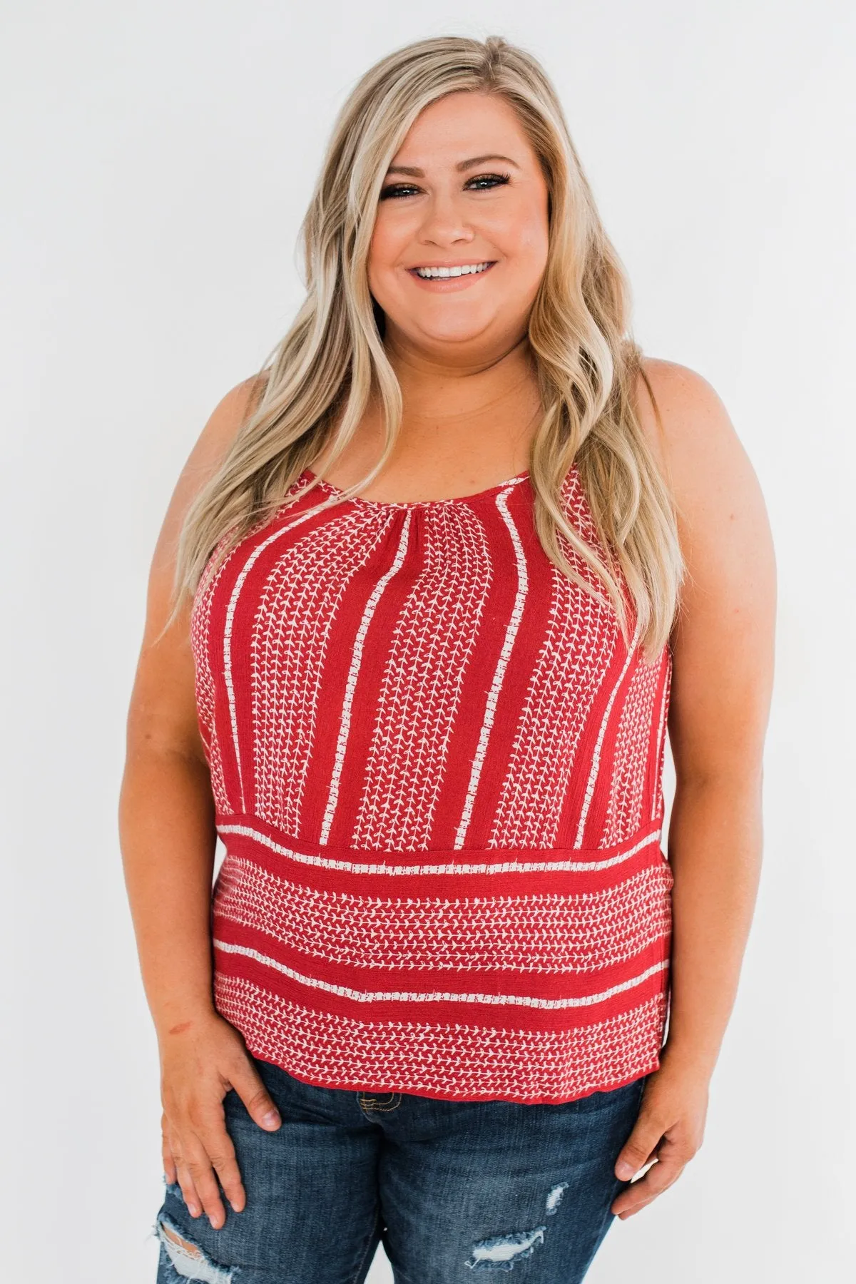 Amazed by Beauty Shift Tank Top- Raspberry Red