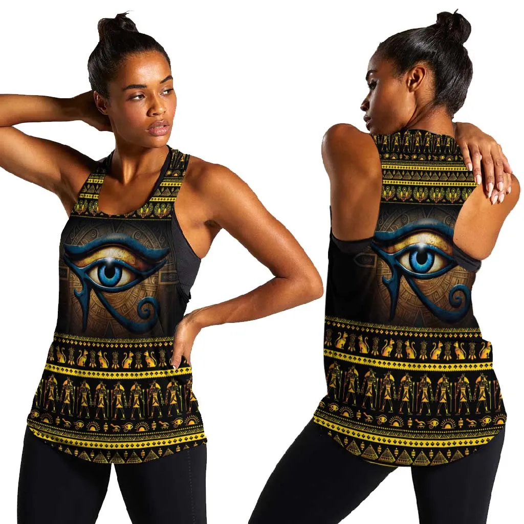 Ancient Egypt Eye Of Ra Women Racerback Tank Sun To The Egyptians LT14