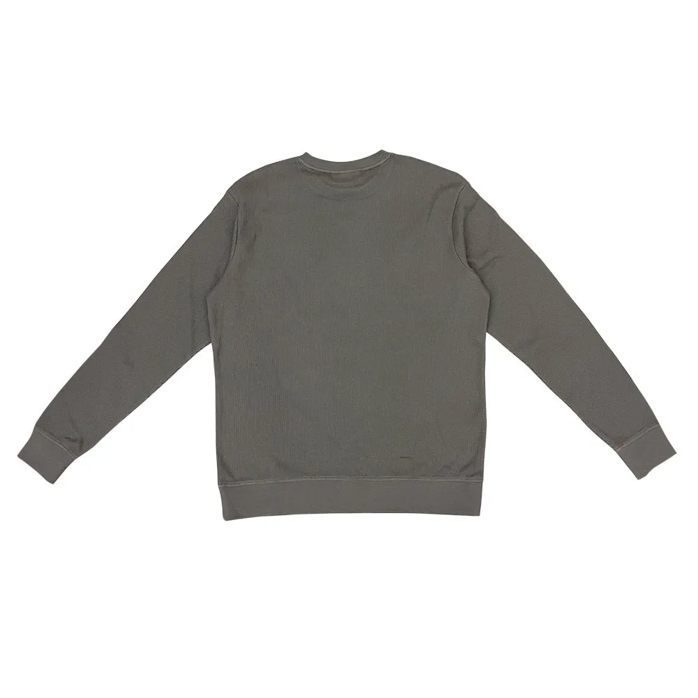 Anti Hero - Lil Black Hero Outline Waffle Knit Crew Charcoal/Black