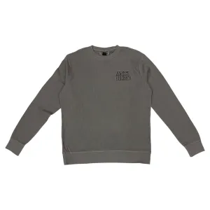 Anti Hero - Lil Black Hero Outline Waffle Knit Crew Charcoal/Black