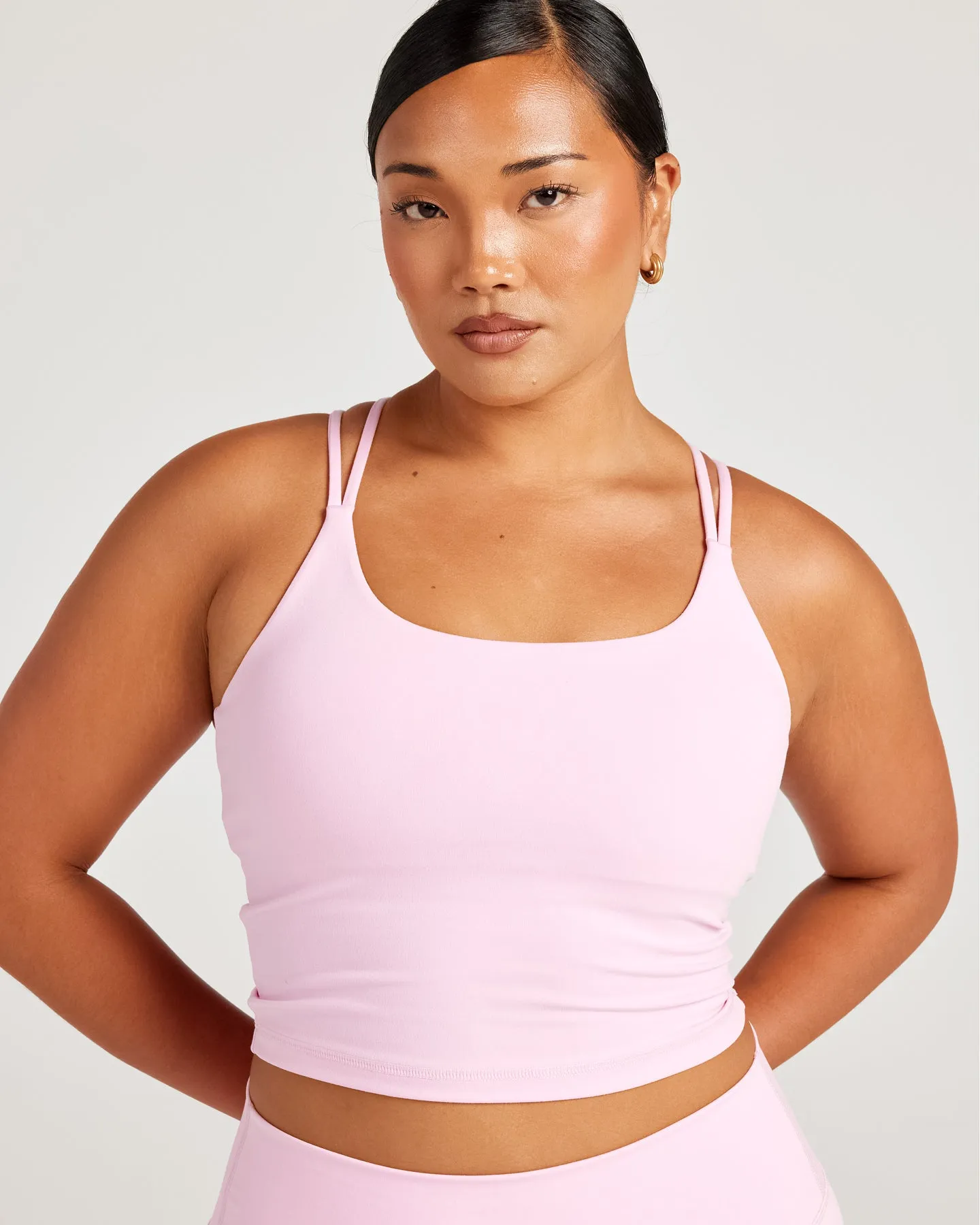 Aura Thin Strap Tank - Candy Pink