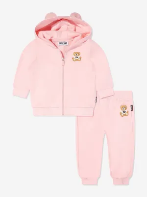 Baby Girls Teddy Bear Tracksuit in Pink